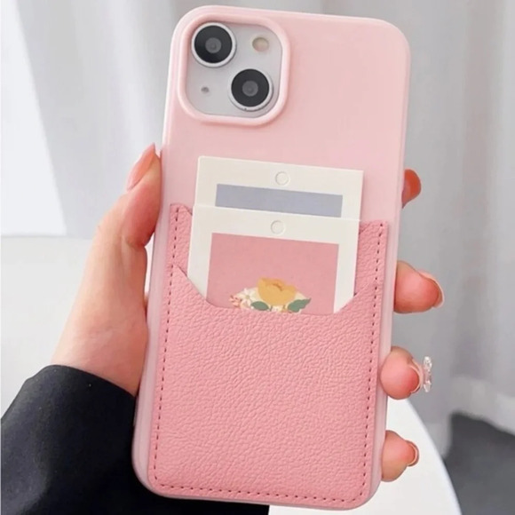 ⚠️Clearance💕iPhone 13 Pro Solid Pink With Card Slots - Picture 2 of 4